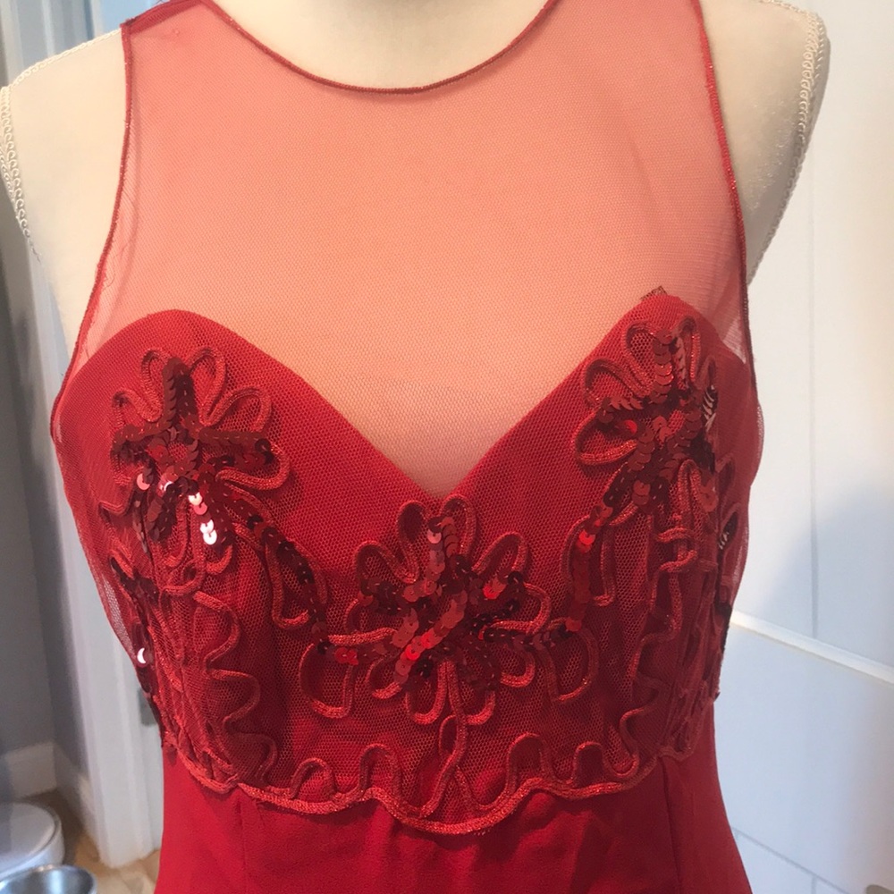 Vintage RED Formal Prom Bridesmaid Gown Dress 11